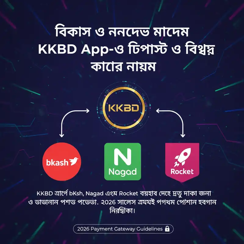 KKBD App APK পেমেন্ট গেটওয়ে বিকাশ ও নগদ